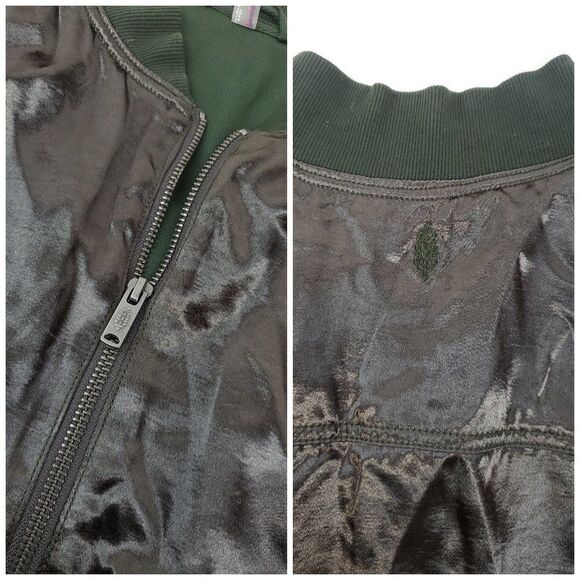 Free People Movement Relay Zip Up Satin Knit Collared Jacket - Picture 11 of 15